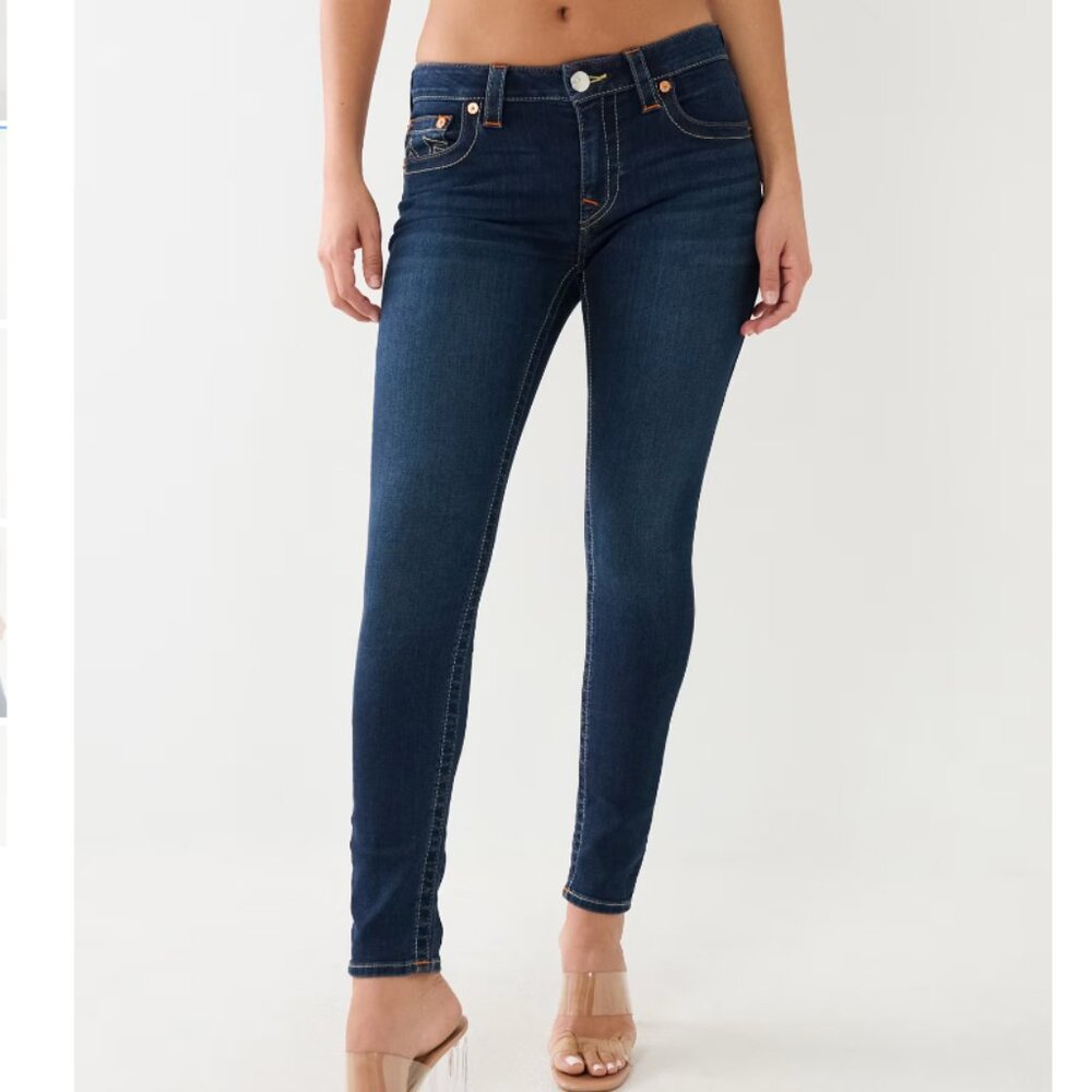 True Religion Jennie Mid Rise Curvy Skinny Jean